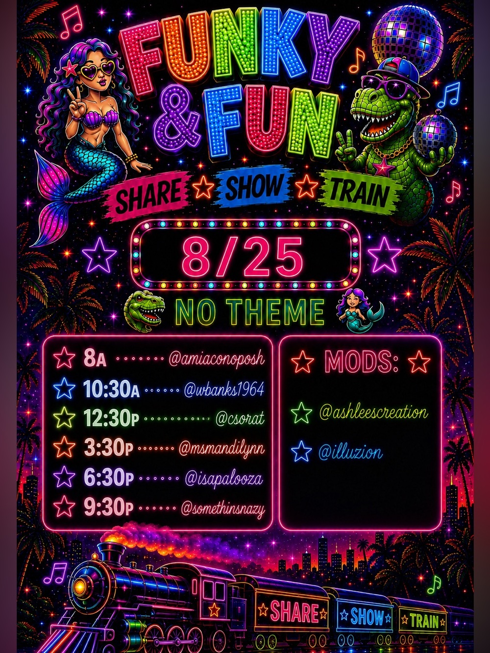 Isapalooza is Live! Come join the Funky & Fun Share Show Train on Tuesdays! - Picture 1 of 3